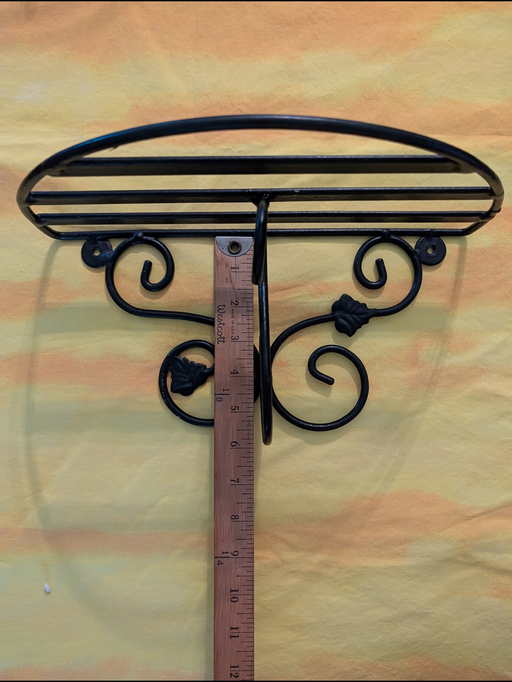 Black Decorative Wall Shelf Brackets - Elegant Scroll Design - Picture 6 of 6